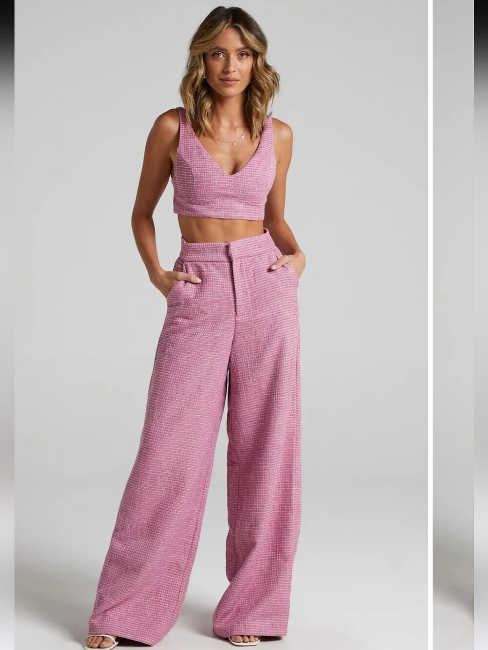 Adelaide Two Piece Set in Pink from the Australian online retailer Showpo.